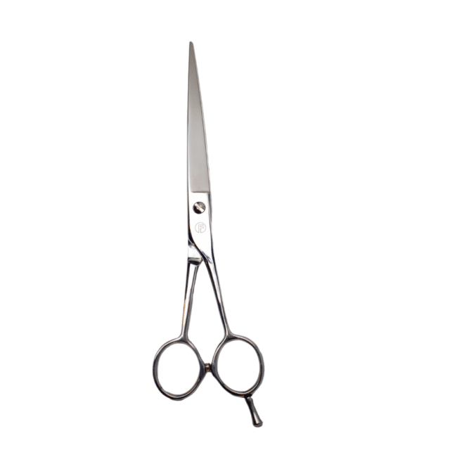 7.5" Curved Stainless Steel Shear with Bevel Edge and Serrated Blade